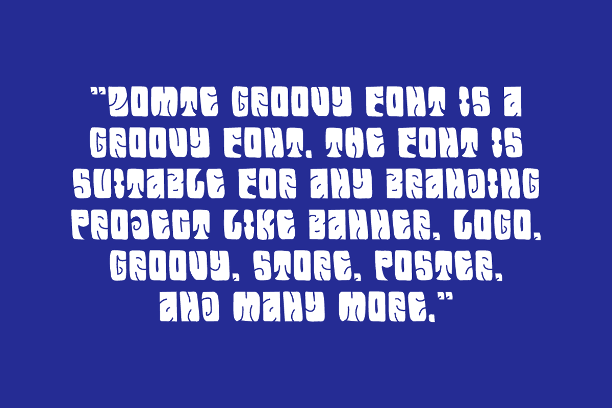 Zomte Groovy - Retro Font, a Sans Serif Font by Iqsiart Studio (Photo 5 of 7)