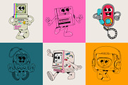 Retro Clipart – Nostalgic Characters, an Object Illustration by Alina Sh (Thumbnail 8 of 9)