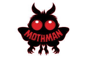 Red-Eyed Mysterious Mothman Cryptid, an Illustration by Schwegel Illustration