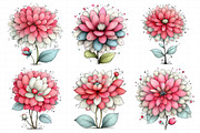 Whimsical Spring Dahlia Flower Clipa, an Illustration by Daily.Designs (Thumbnail 8 of 8)