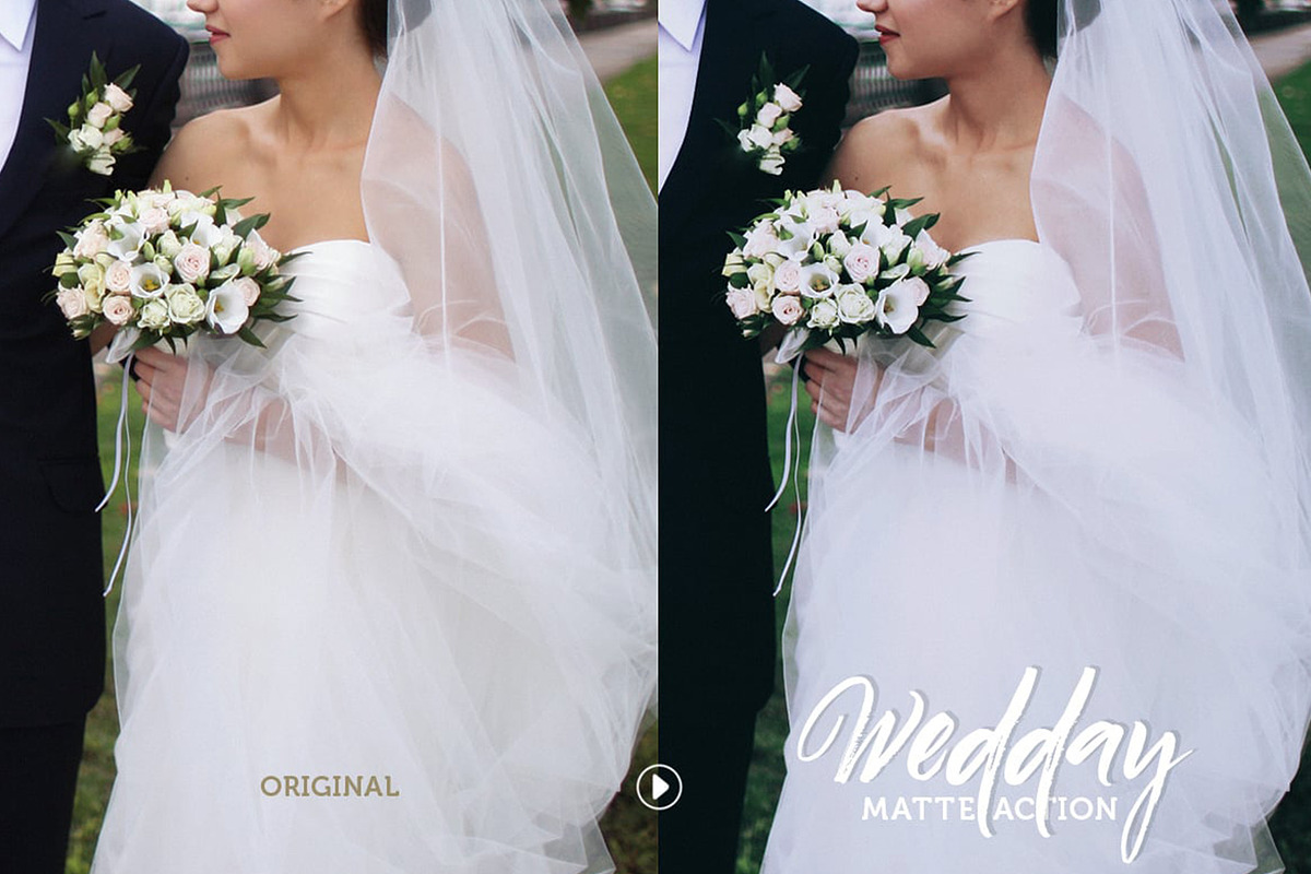 Wedday Matte Photoshop Action, an Action Add-On by skybluecreative (Photo 3 of 5)