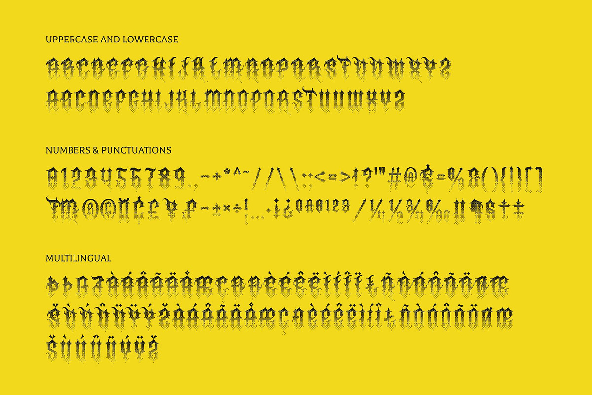 CS Hastings Halfpixel, a Blackletter Font by Craft Supply Co. (Photo 8 of 8)