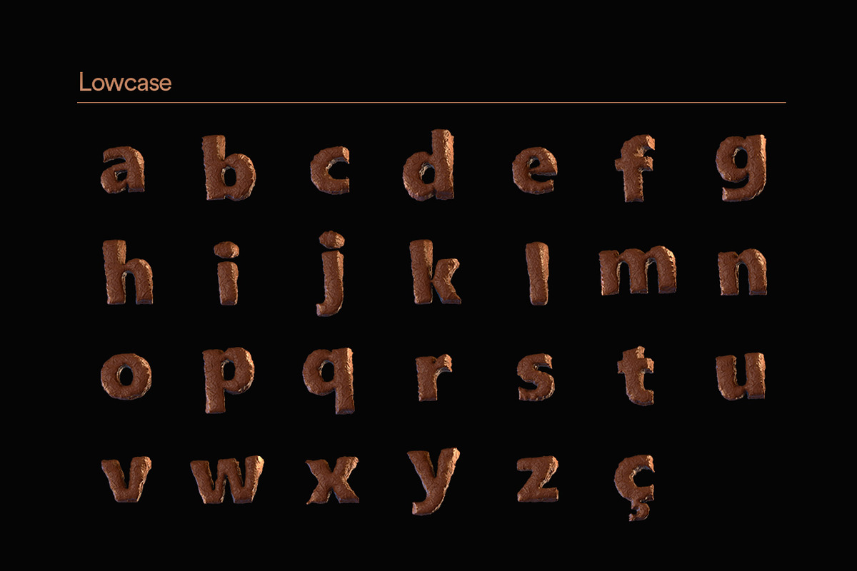 Pack Choco 3D Typography, a Texture Illustration by Celega Store (Photo 4 of 6)