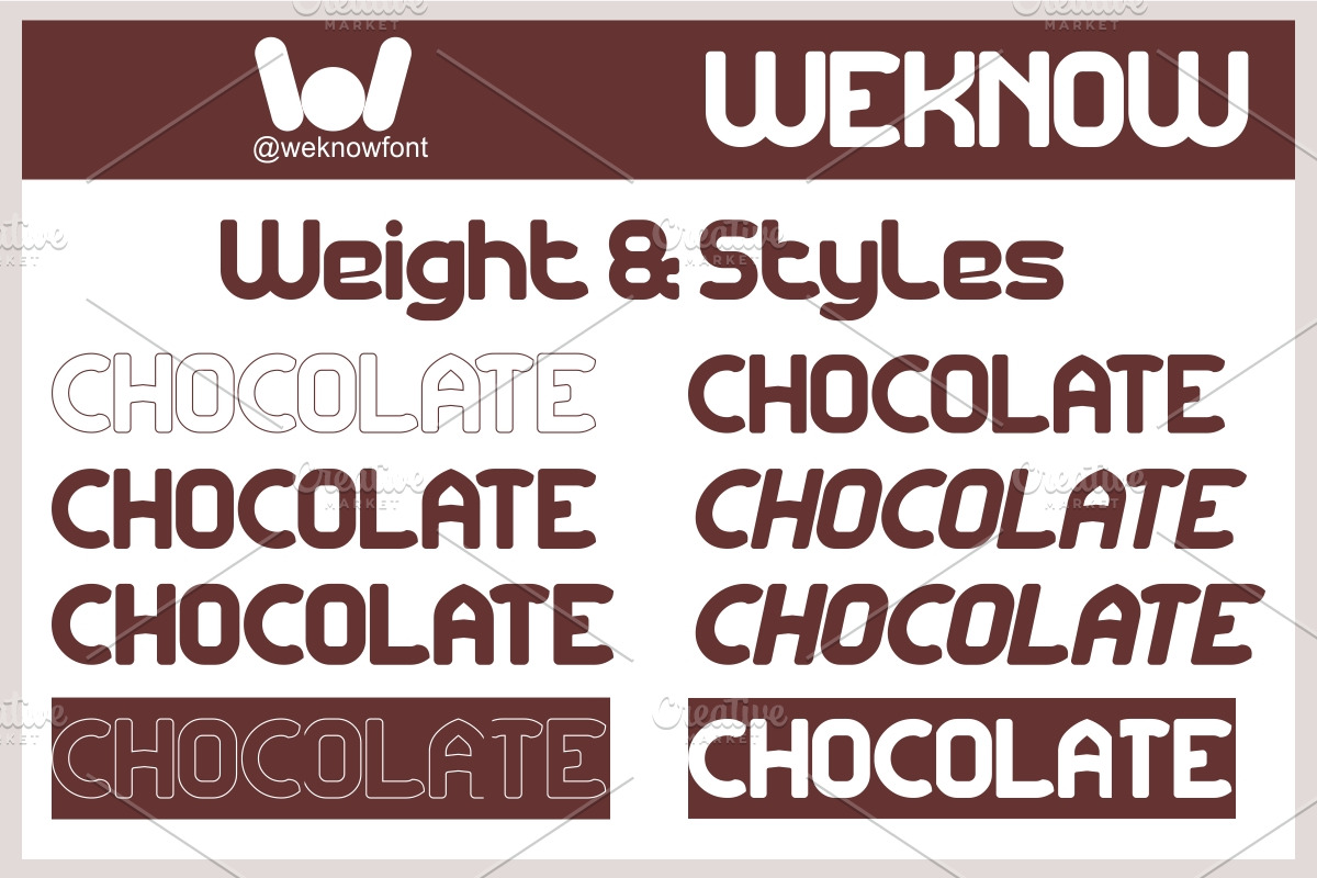 Chocolate font, a Sans Serif Font by weknow (Photo 7 of 8)