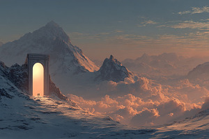 Portal in Snowy Mountain Landscape, a Nature Photo by Ales Munt