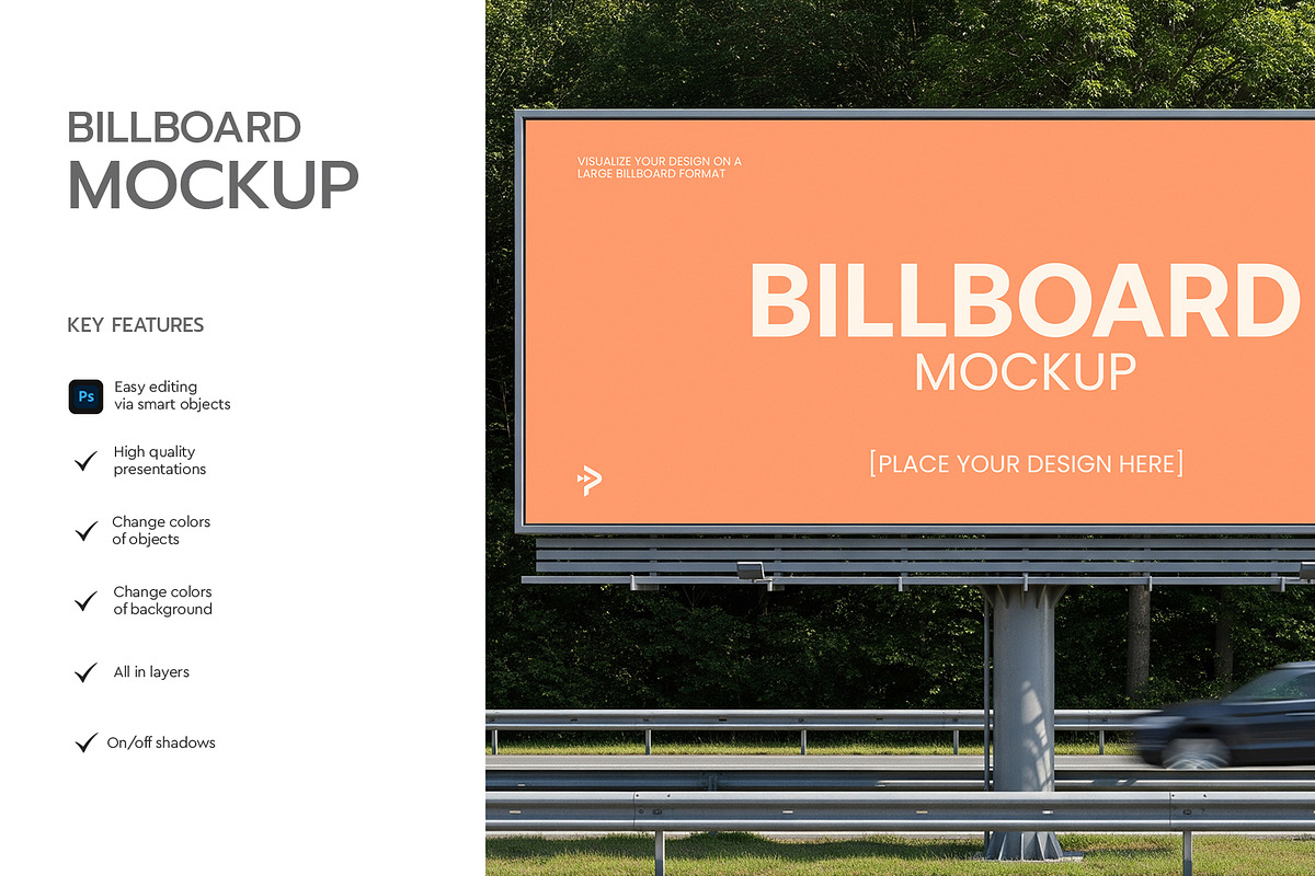 Street Billboard Mockup Template, an Advertising Mockup by graphypix (Photo 2 of 4)