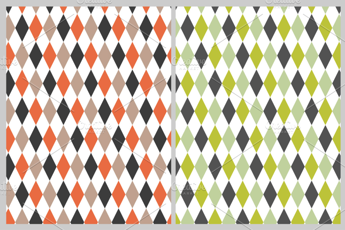 Retro Circus Seamless Patterns., a Decorative Illustration by WINS Doodle shop (Photo 2 of 4)