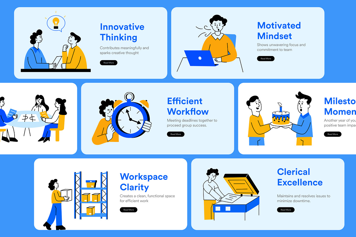 Workplace Illustrations Art Set, a Work Illustration by Vectors Market (Photo 4 of 9)