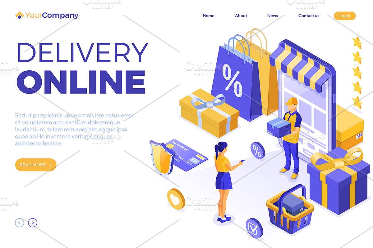 Online Internet Shopping Delivery, a Person Illustration by TAlex (Photo 4 of 6)
