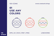 100 Tree Toys Icons, an Outline Icon by vo.stock (Thumbnail 3 of 6)