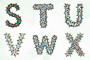 Christmas Lights Alphabet Clipart, an Illustration by Creative Art (Thumbnail 7 of 10)