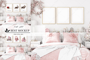Frame Mockup Christmas & PSD JPG PNG, a Print Template by Mockup Shop
