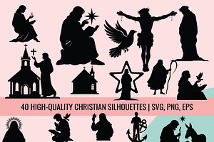 Christian Silhouette SVG Bundle