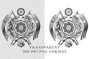Vintage Coat of Arms Templates, a Decorative Illustration by AW Studios (Thumbnail 4 of 4)
