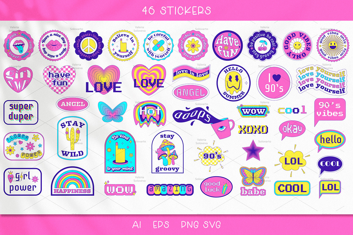 98 Acid y2k elements & stickers, an Illustration by Valeria Soloveva (Photo 6 of 8)