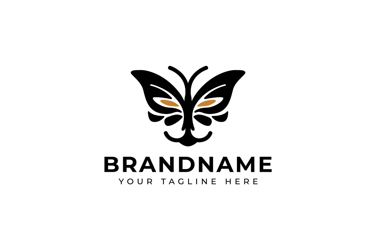 Butterfly Lion Face Logo, a Branding & Logo Template by Pray Art Design Studio