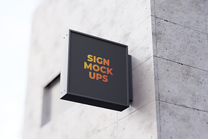 Square Sign Mockups