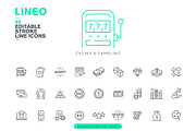 LINEO - 45 CASINO ICONS, an Outline Icon by sharpnose (Thumbnail 2 of 6)