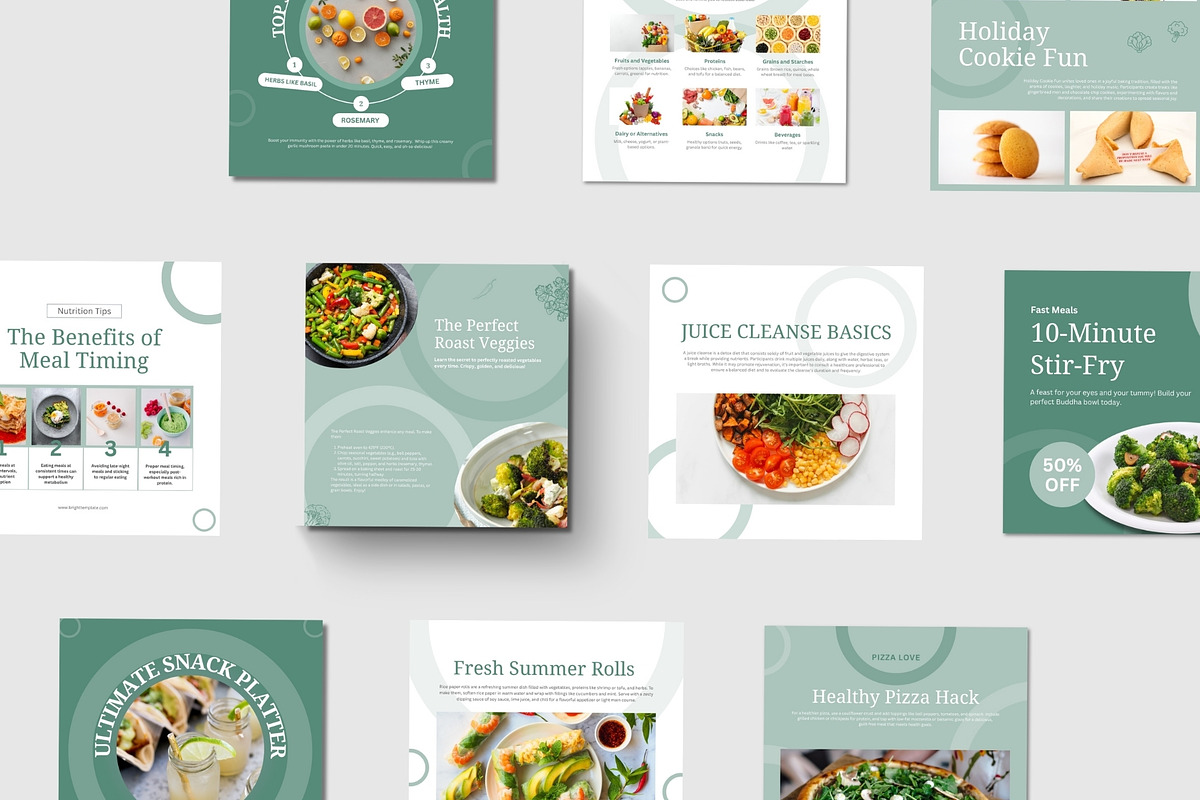 Food & Restaurant Instagram Bundle, a Social Media Template by TheBrightGrap (Photo 3 of 23)