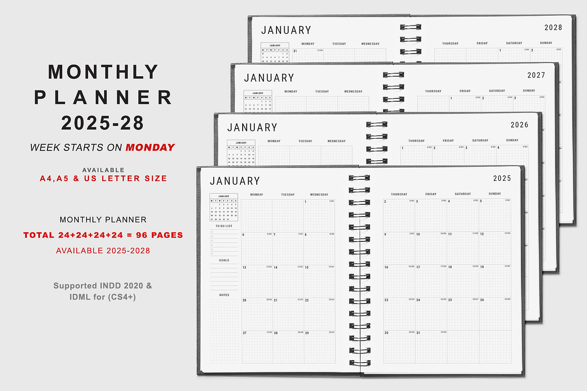 Ultimate Planner Bundle Pack 2025-28, a Stationery Template by MNT-Creator (Photo 2 of 10)