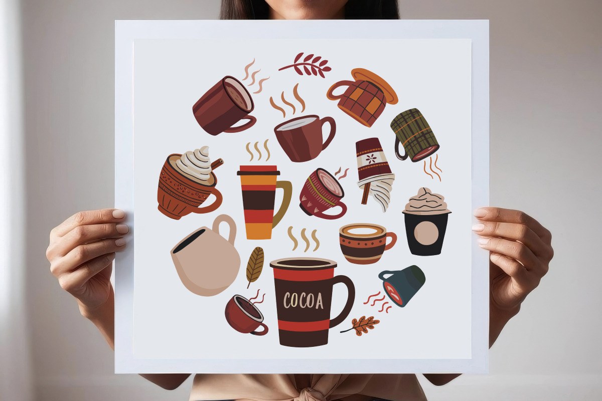 Autumn Cozy Collages - 6 Designs, a Seasonal Illustration by Whimsy Brush Studio (Photo 7 of 9)