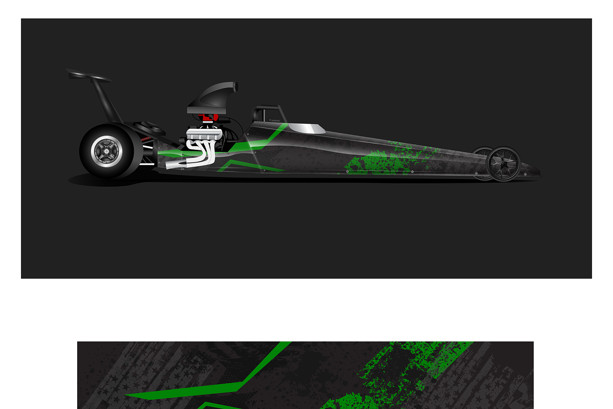 Dynamic Racing Car Graphics, a Transportation Illustration by CarWrap design (Photo 3 of 4)