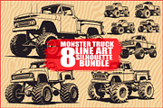 Offroad Truck Silhouette Pack, an Illustration by BIPLOB EXPERT (Thumbnail 1 of 9)