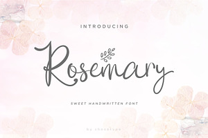 Rosemary Script! with Bonus!, a Script Font by Chocotype Std