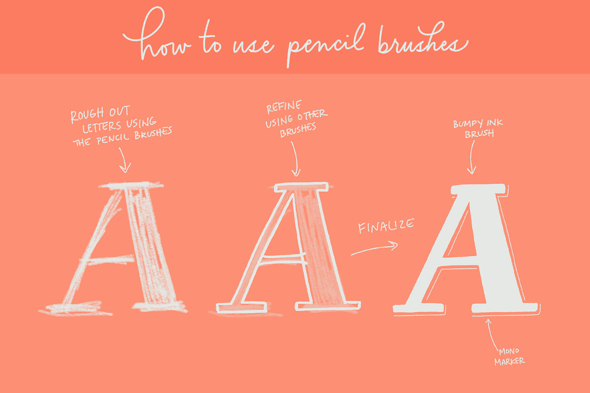 Font Lovers Lettering Brushes, a Brush Add-On by Every Tuesday (Photo 9 of 10)