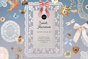 Vintage collage scrapbook lace bows, an Object Graphic by Grace Noboa Illustrations (Thumbnail 1 of 15)