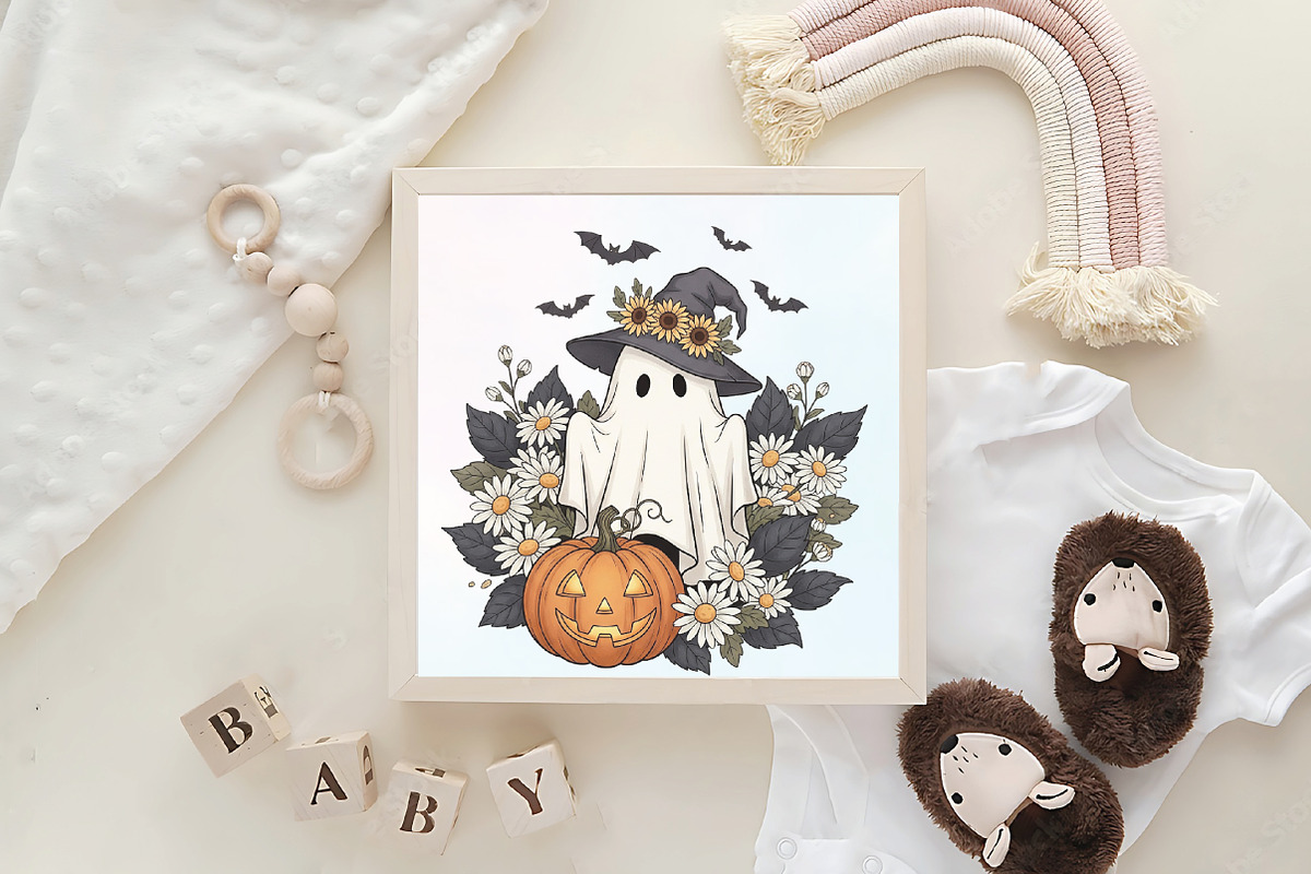 Ghost Witch Pumpkin Fall PNG, an Illustration by CraftArtStudio (Photo 4 of 4)