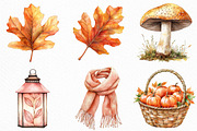 Peach Colored Autumn Clipart, an Illustration by Craft Nest (Thumbnail 4 of 6)