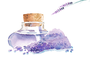 Watercolor Lavender clipart set, an Illustration by masha gross (Thumbnail 3 of 3)
