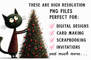 Whimsical Christmas Cat Clipart, an Illustration by Libby Wishes (Thumbnail 6 of 7)