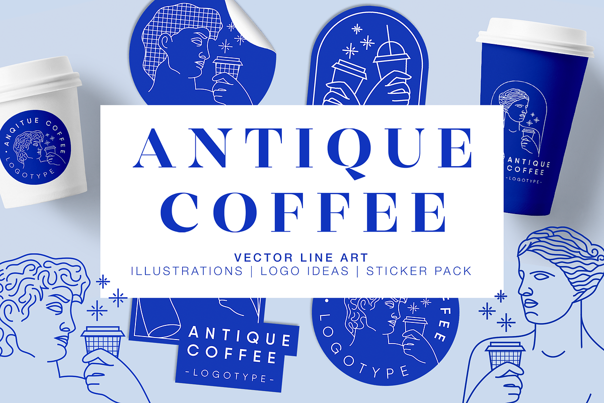 Antique Coffee - Vector Line Art, an Illustration by Aidana Aidar (Photo 10 of 10)