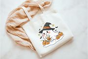 Cute Halloween Ghost and Cat Png, an Illustration by Watercolor design (Thumbnail 3 of 3)