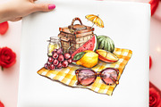Summer Yellow Gingham Clipart, an Illustration by Digital Artistic99 (Thumbnail 4 of 10)