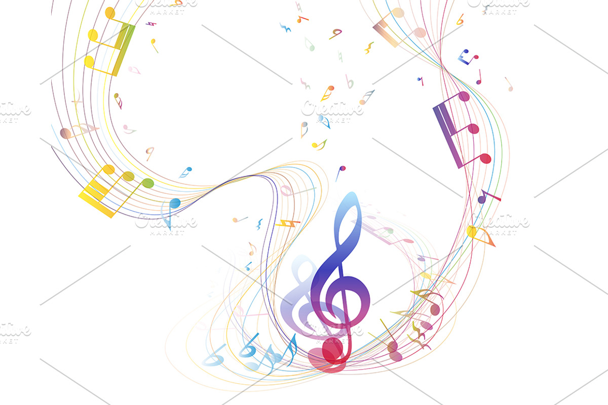 5 Musical Designs, an Illustration by Pavel Vectors