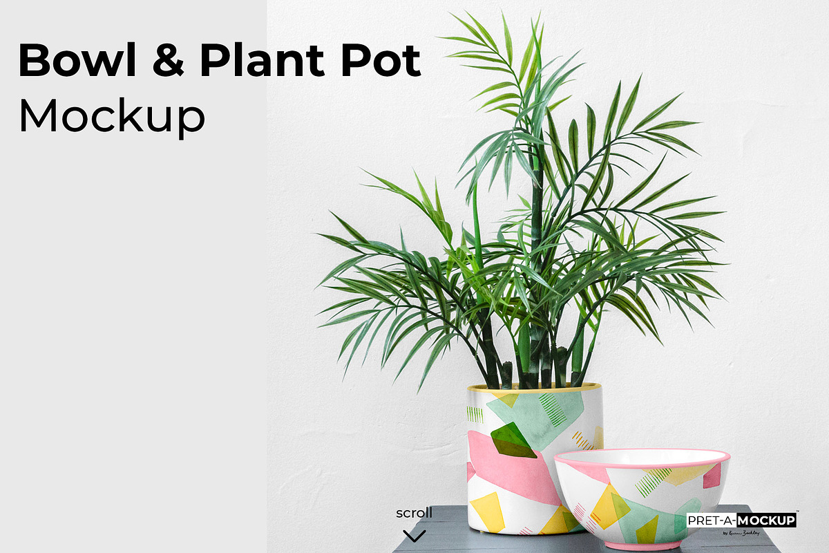 Ceramic Bowl and Pot, a Household Mockup by Pret-a-Mockup (Photo 1 of 6)