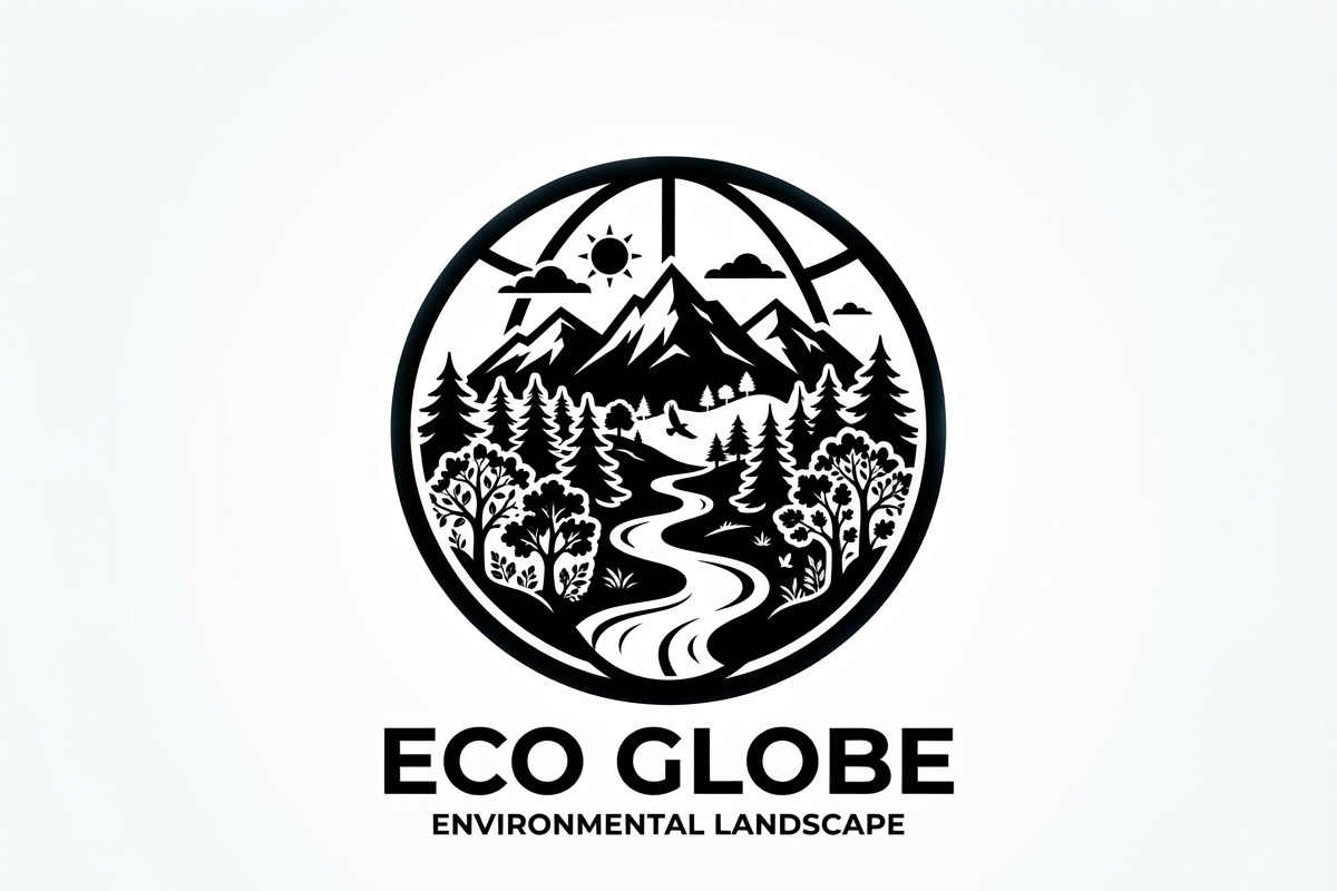 60 Eco Globe Landscape Silhouette, a Technology Illustration by Amazin_art (Photo 12 of 29)