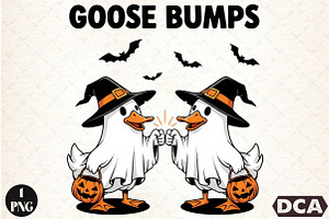 Funny Halloween Goose Bumps Sublimat, an Illustration by DreamCafeArt