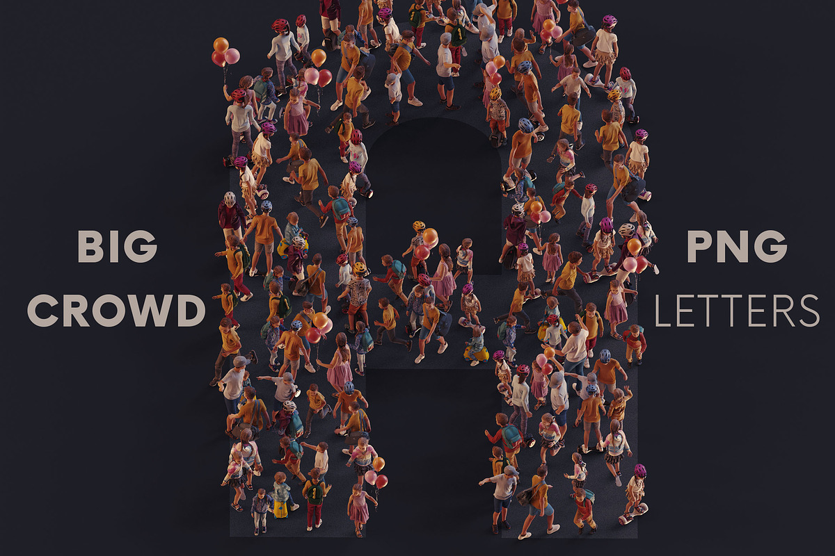Big Crowd - 3D Lettering, a Graphic by MIIM (Photo 2 of 8)