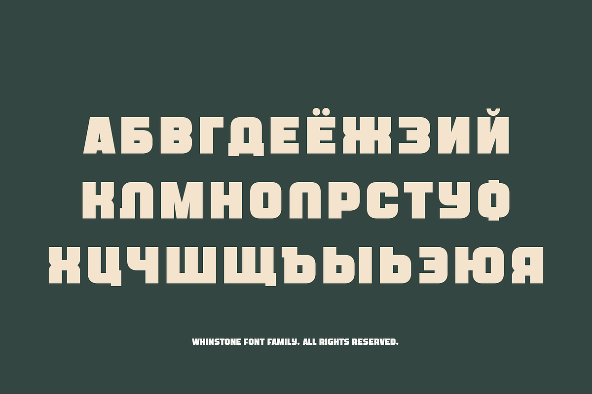 Whinstone - Bold & Cyrillic Typeface, a Sans Serif Font by alpercakici (Photo 8 of 12)