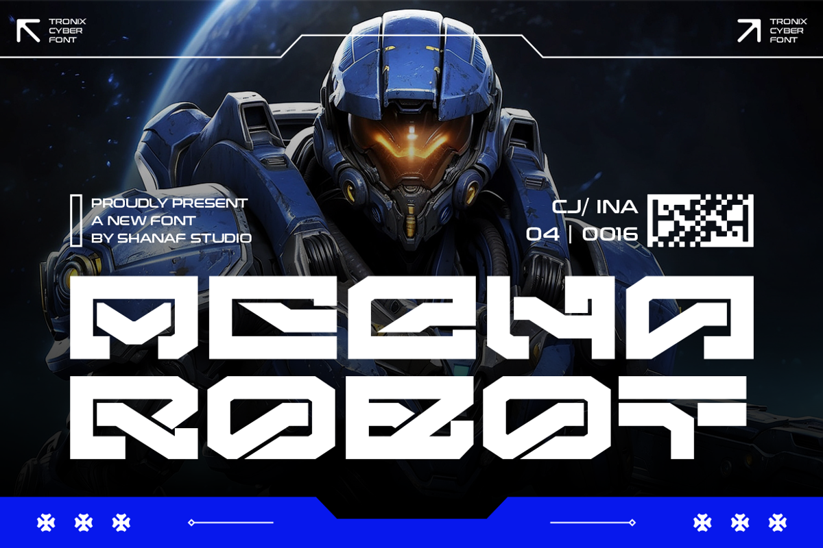 Tronix Futuristic Cyberpunk Mecha, a Font by PutraCetol Studio (Photo 4 of 5)