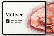 Molivee Pencil Brushes for Procreate, a Brush Add-On by Jinro (Thumbnail 1 of 16)