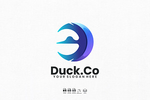 Duck.Co Gradient Logo Design