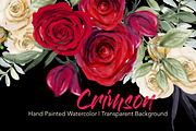 Red White Pink Flowers Watercolor, an Illustration by Feather Grace Designs (Thumbnail 1 of 8)