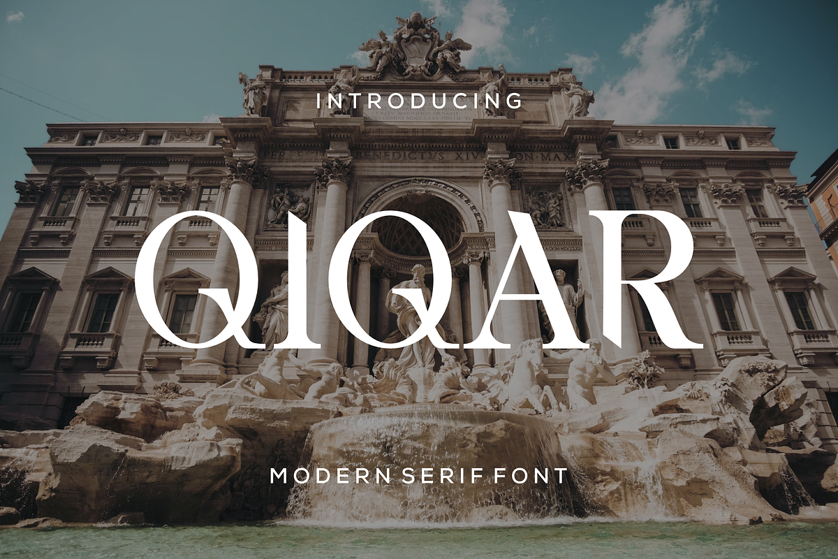 QIQAR modern serif font, a Serif Font by alanwarstd (Photo 1 of 5)