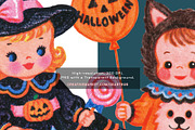Retro Halloween Clipart Bundle, a Decorative Illustration by OKArtHub (Thumbnail 5 of 7)