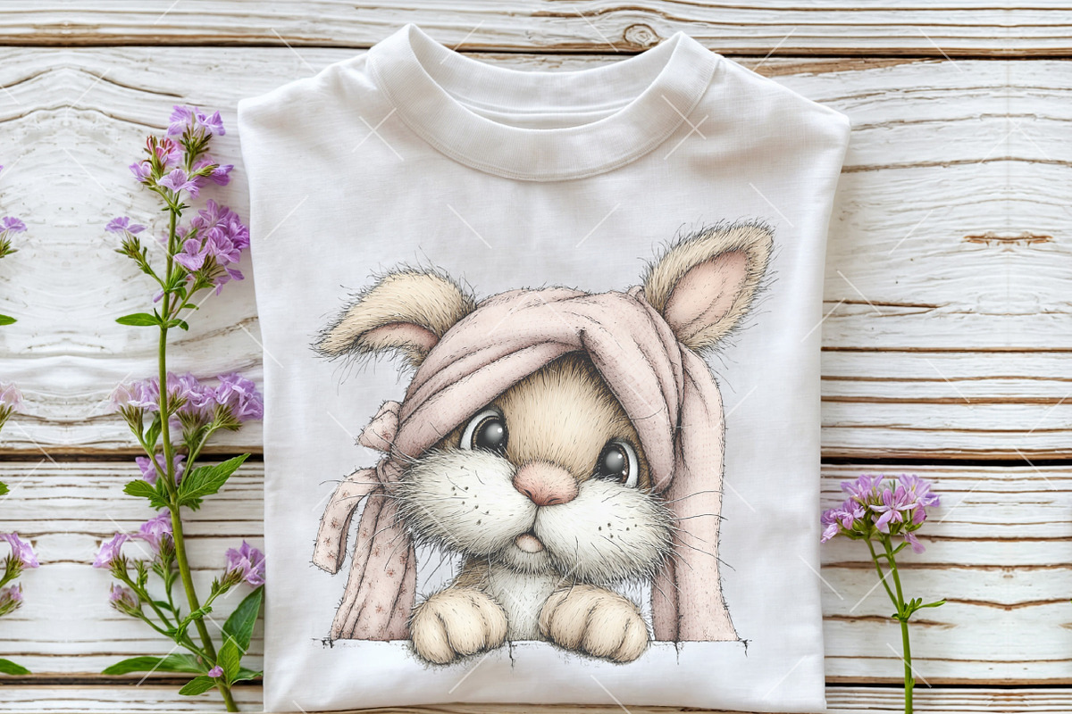 Whimsical Easter Bunny Clipart, an Illustration by OK Design (Photo 5 of 6)